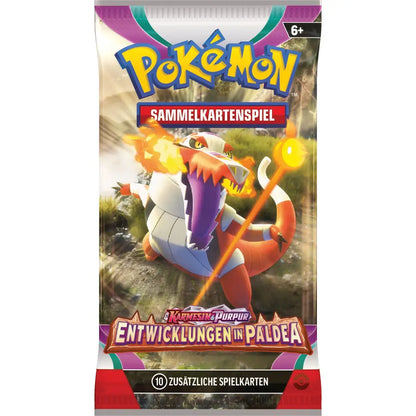 Entwicklungen in Paldea Boosterpack – Pokémon Karmesin & Purpur TCG (DE)