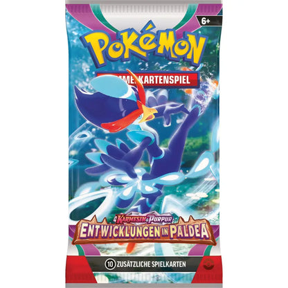 Entwicklungen in Paldea Boosterpack – Pokémon Karmesin & Purpur TCG (DE)