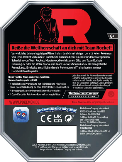Wieczne Rywale Tin Box Nidoking-ex Zespołu R – Pokémon Scarlet & Violet TCG (German)