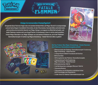 Fatalne Płomienie – Pudełko Trenera Premium – Kolekcjonerska Gra Karciana Pokémon Megaewolucja (German)