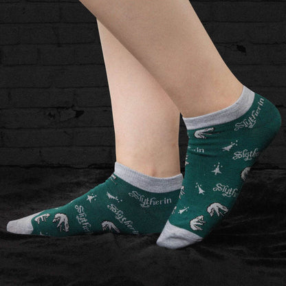 Magische Slytherin Knöchelsocken – 3er-Pack für Zauberfüße 💚✨