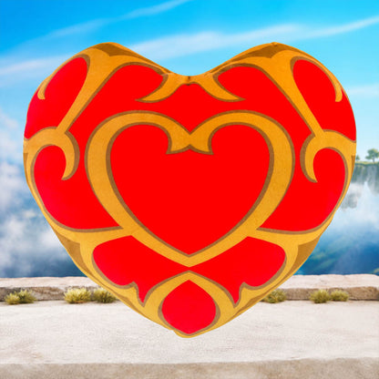 Mega Heart Container plush figure based on The Legend of Zelda, ideal as a gift!