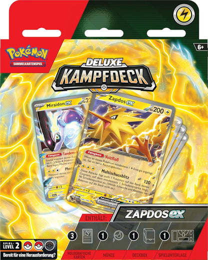 Zapdos-ex Deluxe-Kampfdeck – Pokémon Karmesin & Purpur TCG (Deutsch)