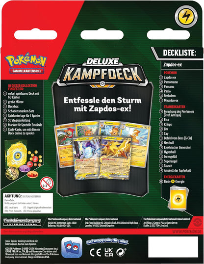 Zapdos-ex Deluxe-Kampfdeck – Pokémon Karmesin & Purpur TCG (Deutsch)