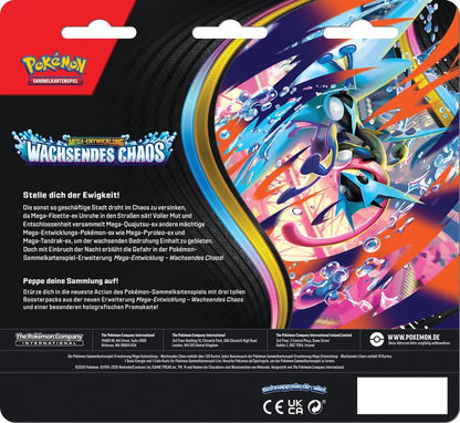 Wachsendes Chaos 3-Pack-Blister Glutexo – Pokémon Mega-Entwicklung TCG (DE)