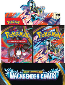 Rosnący Chaos Booster Display 36 szt. – gra karciana Pokémon Megaewolucja TCG (DE)