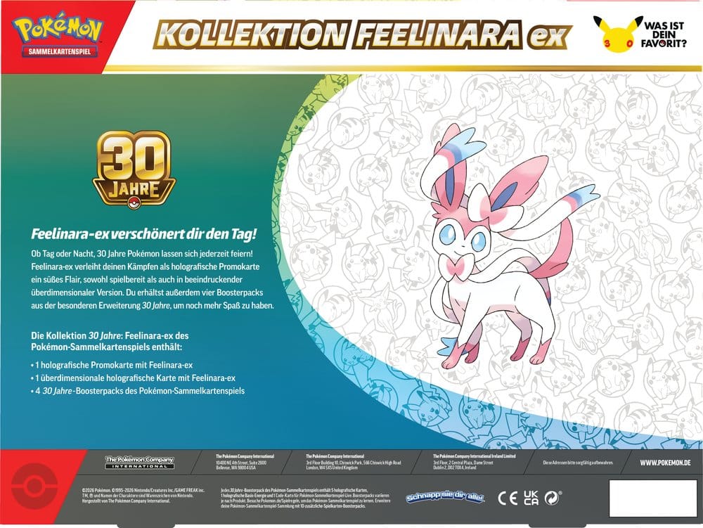 Feelinara ex Zestaw Rocznicowy - Pokémon TCG 30 lat (Niemiecki)