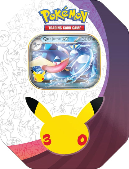 Puszka kolekcjonerska Pokémon TCG 30 lat – Puszka Jubileuszowa Quajutsu-ex (niemiecka)