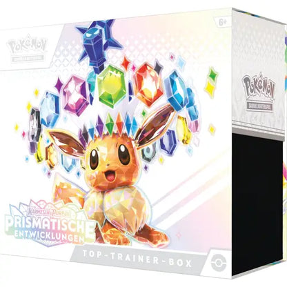 Prismatische Entwicklungen Top-Trainer-Box – Pokémon Karmesin & Purpur TCG