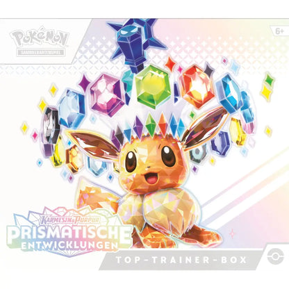 Prismatische Entwicklungen Top-Trainer-Box – Pokémon Karmesin & Purpur TCG