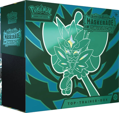 Top-Trainer-Box Maskerade im Zwielicht – Pokémon Karmesin & Purpur TCG (Deutsch)