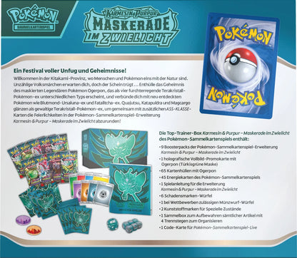 Top-Trainer-Box Maskerade im Zwielicht – Pokémon Karmesin & Purpur TCG (Deutsch)