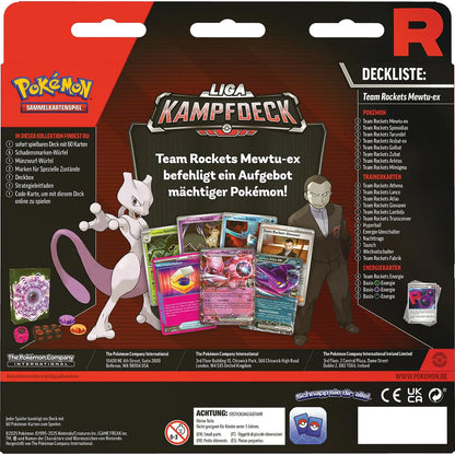 Team Rockets Mewtu-ex Liga-Kampfdeck – Pokémon Karmesin & Purpur TCG (Deutsch)