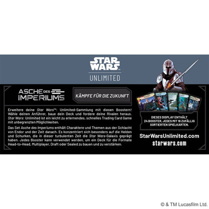 Star Wars: Unlimited – Asche des Imperiums Booster-Display (DE)