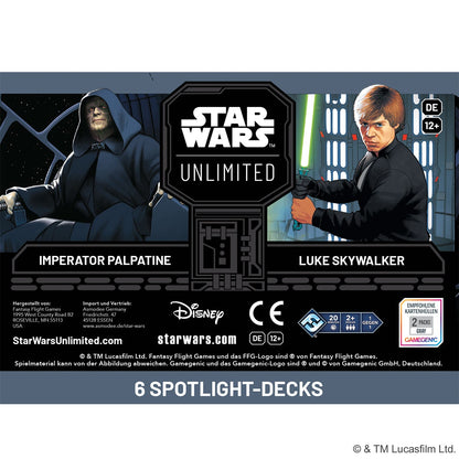Star Wars: Unlimited – Asche des Imperiums Spotlight-Deck - Luke und Palpatine (DE)