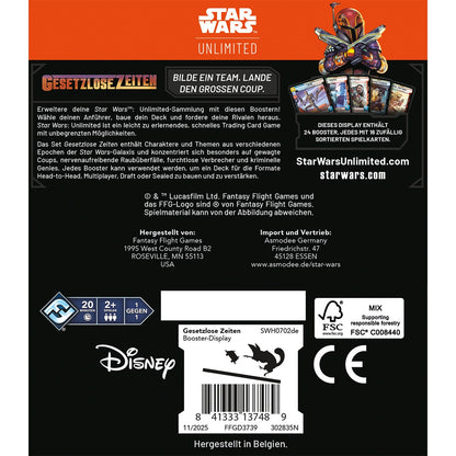 Star Wars: Unlimited – Gesetzlose Zeiten Booster-Display (DE)
