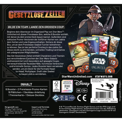 Star Wars: Unlimited – Gesetzlose Zeiten Prerelease-Box (DE)
