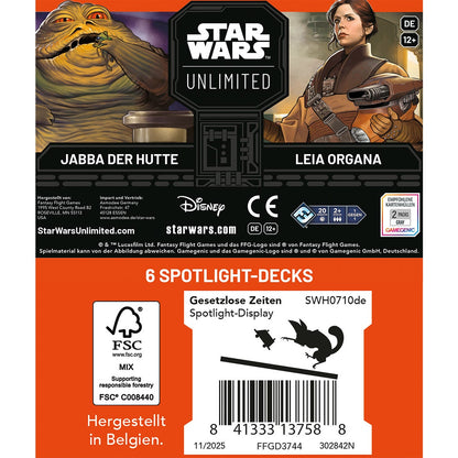 Star Wars: Unlimited – Gesetzlose Zeiten Spotlight-Deck - Jabba und Leia (DE)