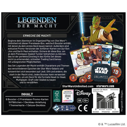 Prerelease-Box Legenden der Macht – Star Wars: Unlimited (Deutsch)