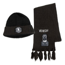 Spooky Wednesday Beanie & Scarf Set for Nevermore