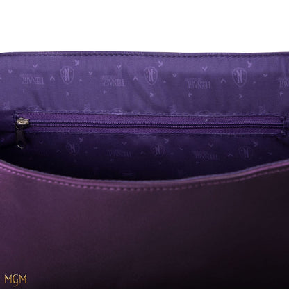 Mysterious Nevermore backpack in purple for Wednesday fans