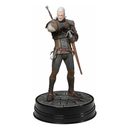 Witcher 3 Geralt Statue: Deluxe 24 cm mit Wechselkopf