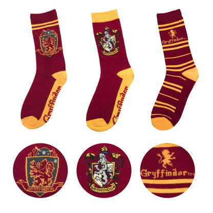 Harry Potter Gryffindor Socks Set – 3-Pack for Fans ❤✨