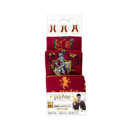 Harry Potter Gryffindor Socks Set – 3-Pack for Fans ❤✨