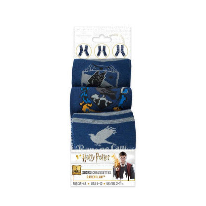 Ravenclaw 3-Pack Socks – Magical Footwear 💙✨