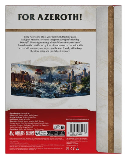 Dungeons & Dragons RPG World of Warcraft Spielleiterschirm (Englisch)